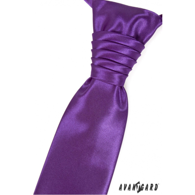 Fényes lila francia nyakkendő