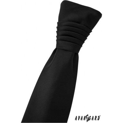 Francia nyakkendő fekete szín matt