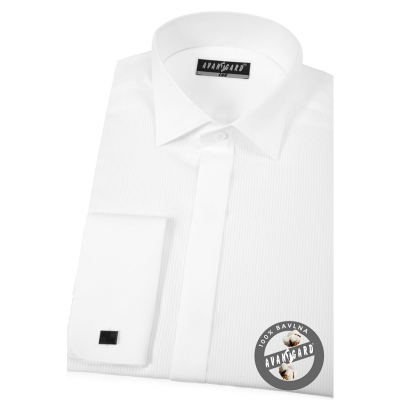 Fehér luxus szmoking ing dupla mandzsettával