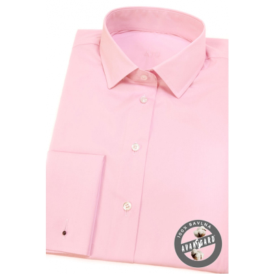 Rózsaszín női ing francia mandzsettával