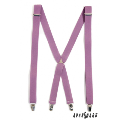 Nadrágtartó lila színek X-alakú 3-klip tartó