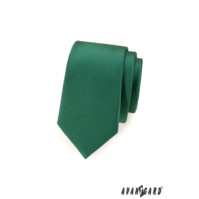 Zöld pontozott keskeny nyakkendő