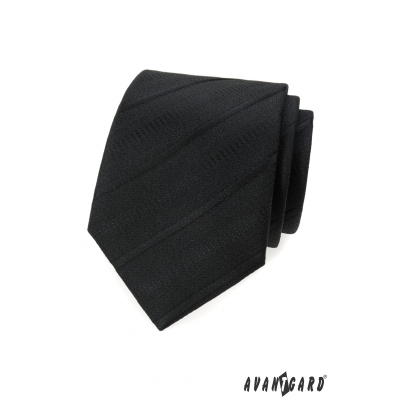 Fekete nyakkendő átlós csíkokkal