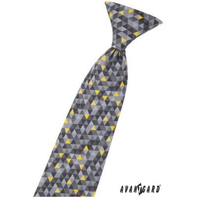 Fiú nyakkendő szürke mintával 31 cm