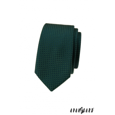 Sötétzöld keskeny nyakkendő szerkezettel
