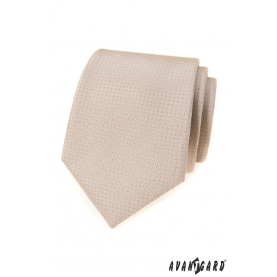 Bézs színű nyakkendő pöttyökkel