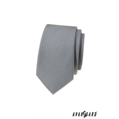 Szürke keskeny nyakkendő pöttyös
