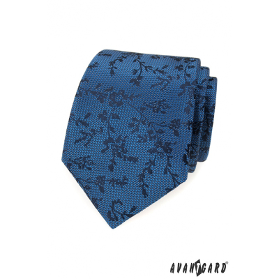 Kék nyakkendő fekete mintázat