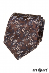 Barna nyakkendő Paisley mintával