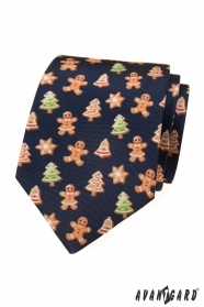 Kék nyakkendő karácsonyi mézeskalács