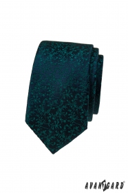 Kék nyakkendő zöld díszekkel