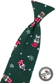 Zöld nyakkendő 44 cm karácsonyi motívummal