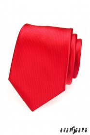 Férfi piros nyakkendő finom csíkokkal