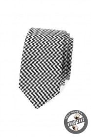 Fekete-fehér pamut nyakkendő