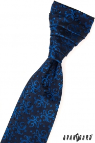 Kék mintás francia nyakkendő
