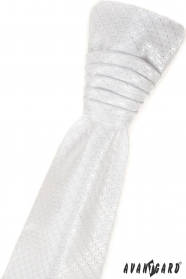 Francia fehér nyakkendő fényes mintával