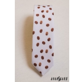 Krémes keskeny nyakkendő babkávéval - szélesség 5 cm