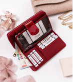 Piros Lorenti női bőr pénztárca - 9,5 x 17 x 3,5