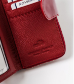 Piros Lorenti női bőr pénztárca - 9,5 x 17 x 3,5