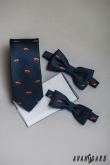 Nyakkendő narancssárga rókával - szélesség 7 cm