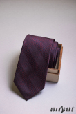 Férfi nyakkendő bordó csíkokkal - szélesség 7,5 cm