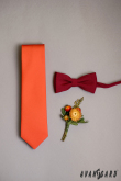Matt sötét narancssárga nyakkendő - szélesség 7 cm
