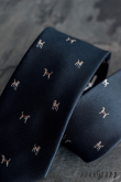 Kék nyakkendő barna kutya - szélesség 7 cm
