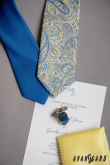Kék férfi nyakkendő, matt felülettel - szélesség 7 cm