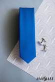 Matt kék keskeny nyakkendő Avantgard - szélesség 5 cm