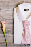 Francia nyakkendő por rózsaszín Paisley mintával - uni
