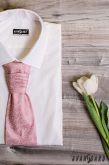 Púder rózsaszín francia nyakkendő Paisley mintával - uni