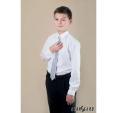 Ezüst fényes fiú nyakkendő 44cm - hossz 44 cm