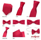Piros fiú nyakkendő a gumiszalag - hossz 31 cm