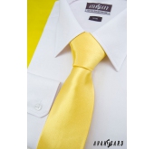 Férfi nyakkendő sárga, fényes - szélesség 7 cm