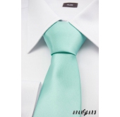 Fényes menta zöld nyakkendő - szélesség 7 cm