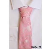 Rózsaszín férfi nyakkendő Paisley mintával