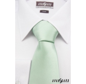 Férfi nyakkendő, világoszöld fényes - szélesség 7 cm
