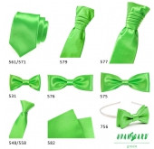 Férfi nyakkendő, zöld fényes - szélesség 7 cm