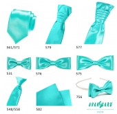 Luxusos türkíz nyakkendő - szélesség 7 cm