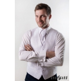 Fehér mintás francia nyakkendő