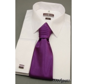 Fényes lila francia nyakkendő - uni