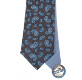 Férfi selyem nyakkendő kék színű
