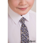Fiú nyakkendő szürke mintával 31 cm - hossz 31 cm